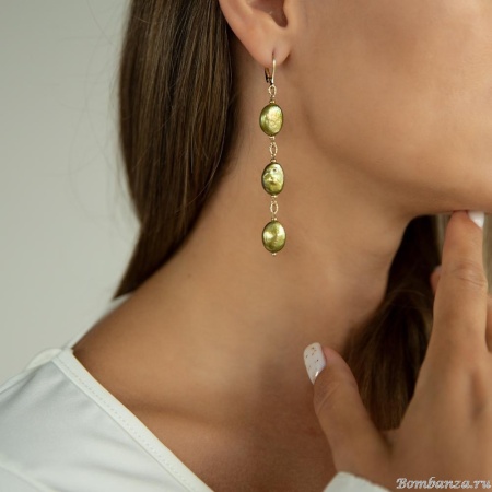 Серьги Lanzerotti, Anne with an E, с жемчугом, LZ-25.08-248 зеленый