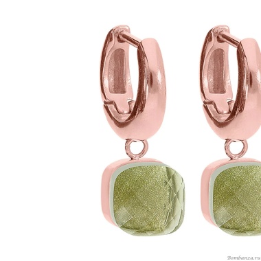 Серьги Qudo, Firenze olivine, 300147 G/S Серьги Qudo, Firenze olivine, 300147 G/S