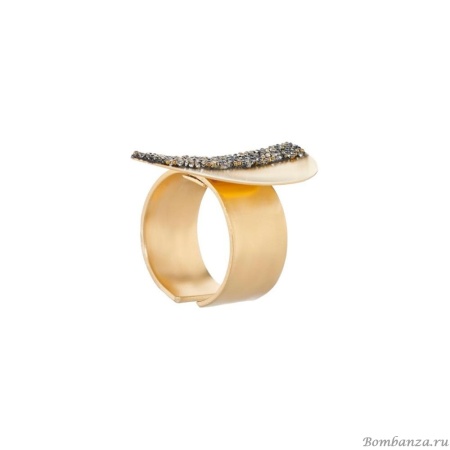 Кольцо Katerina Vassou, Lucida, разъемное, с кристаллами, KV23.2-303766 золотистый