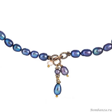 Колье Alcozer&J, с жемчугом, AL-C38AR24-R серый