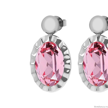 Серьги Qudo, TIVOLA UNICA big (S/P) Light rose 2,65cm, 332030 Серьги Qudo, TIVOLA UNICA big (S/P) Light rose 2,65cm, 332030