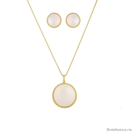 Комплект Possebon колье и серьги, Pearl Opaline