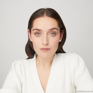 Пуссеты VIDDA, Waterfall, с жемчугом, VD22-00641 серебристый