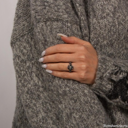 Кольцо Lanzerotti, Draghi, стрейч, с яшмой и гематитом, LZ-23.12-457 черный