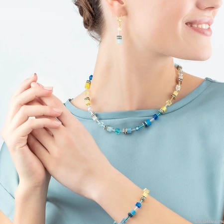 Колье Coeur de Lion, Turquoise-Yellow, 2838/10-0601. Германия