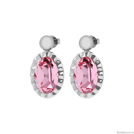 Серьги Qudo, TIVOLA UNICA big (S/P) Light rose 2,65cm, 332030 Серьги Qudo, TIVOLA UNICA big (S/P) Light rose 2,65cm, 332030