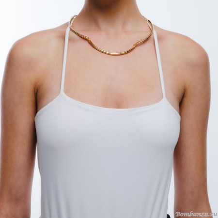 Колье Katerina Vassou, Sana, с изогнутыми линиями, KV23.2-307648 золотистый