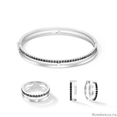 Серьги Coeur de Lion, Black-Silver, 0136/21-1317 Серьги Coeur de Lion, Black-Silver, 0136/21-1317