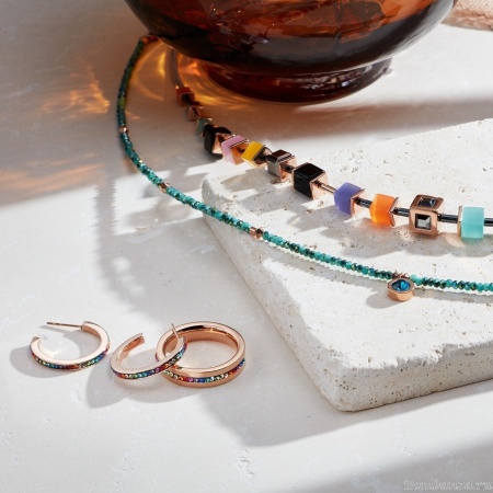 Серьги Coeur de Lion,  Multicolor-Rosegold 0139/21-1577. Германия