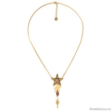 Колье Franck Herval, Estrella, перламутр, кристаллы Swarovski, FH24.1-15-64033 золотистый