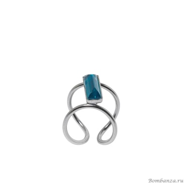 Кольцо Katerina Vassou, Nora, с кристаллом параиба, KV23-307657S серебристый