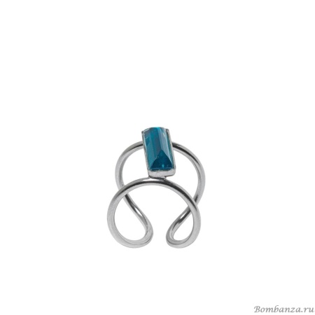 Кольцо Katerina Vassou, Nora, с кристаллом параиба, KV23-307657S серебристый
