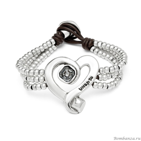 Браслет UNOde50 Ser Expresiva с черным кристаллом, с серебром PUL2543NGRMTL0L