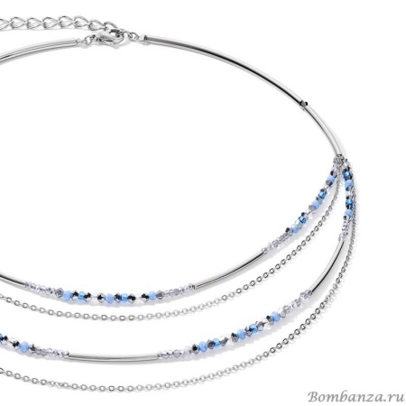 Колье Coeur de Lion, Silver-Light Blue 5040/10-0720. Германия