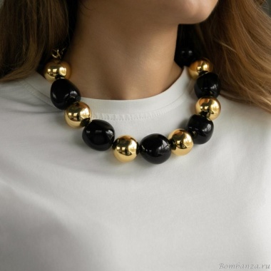 Колье Francesca Bianchi, с эмалью, FB25.2-GC9 черный