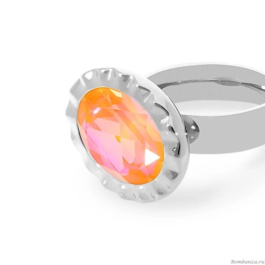 Кольцо Qudo, TIVOLA UNICA big (S/P) Crystal orange ignite 56, 688421 Кольцо Qudo, TIVOLA UNICA big (S/P) Crystal orange ignite 56, 688421