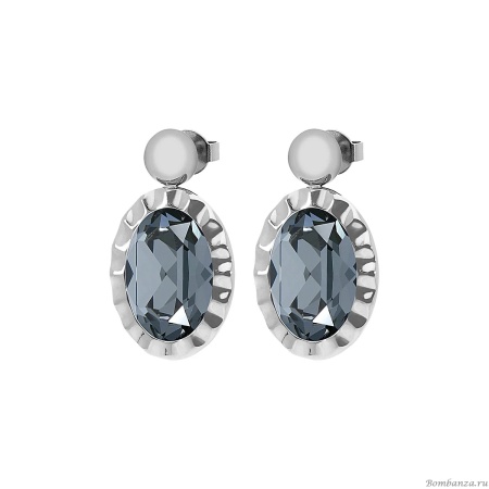 Серьги Qudo, TIVOLA UNICA big (S/P) Silver night 2,65cm, 332114 Серьги Qudo, TIVOLA UNICA big (S/P) Silver night 2,65cm, 332114