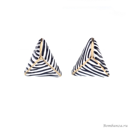 Серьги Francesca Bianchi, с эмалью, FB25.2-82S золотистый