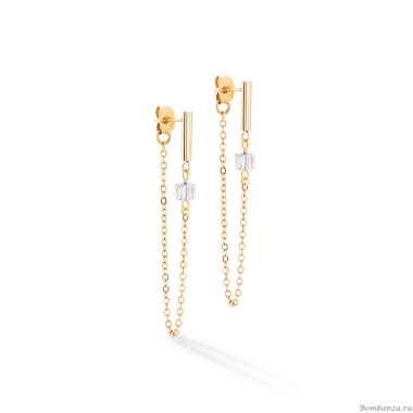 Серьги Coeur de Lion, Black-Gold, 5076/21-1316 Серьги Coeur de Lion, Black-Gold, 5076/21-1316
