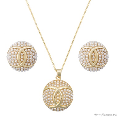 Комплект Fiore Luna, колье+серьги, SG208408E-001 G