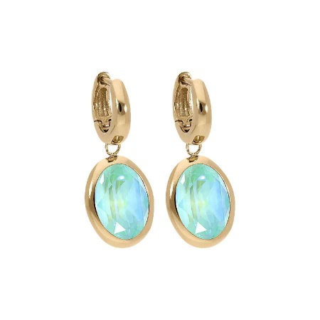 Серьги Qudo, Creole TIVOLA small (G/P) Silky sage delite, 310693