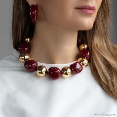 Колье Francesca Bianchi, с эмалью, FB25.2-GC9 красный