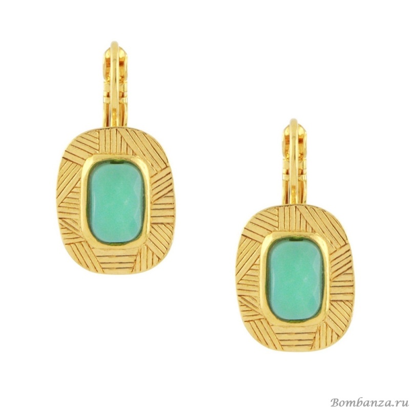 Серьги TARATATA, Joyeuse, со стеклянными бусинами, TT-H24-11713-20T бирюзовый