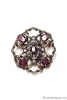 Брошь Maurizio Mori, с гранатом, жемчугом и кристаллами, MM-SP45519