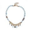 Колье Alcozer&J, с аквамарином и лабрадоритом, AL-C68BJ24-R голубой