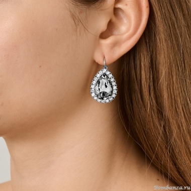 Серьги Dyrberg Kern, FIORA SS GREY/CRYSTAL, 450078 Серьги Dyrberg Kern, FIORA SS GREY/CRYSTAL, 450078