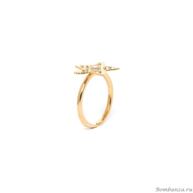 Кольцо Franck Herval, Estrella, разъемное, со звездой и Swarovski, FH24.1-19-63430 золотистый