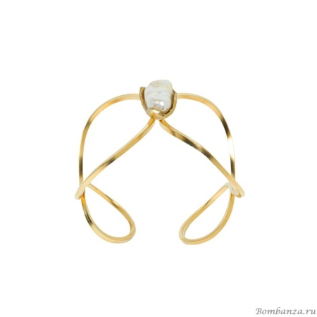 Браслет Katerina Vassou, Jasmine, кафф, с жемчугом, KV24.1-308797G золотистый Браслет Katerina Vassou, Jasmine, кафф, с жемчугом, KV24.1-308797G золотистый