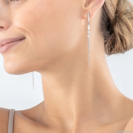 Серьги Coeur de Lion, White-Silver, 6005/21-1417. Германия