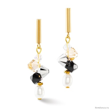 Серьги Coeur de Lion, Black-Crystal, 1124/21-1318 Серьги Coeur de Lion, Black-Crystal, 1124/21-1318