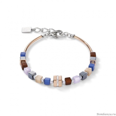 Браслет Coeur de Lion, Blue-Brown-Lilac 5009/30-0740. Германия