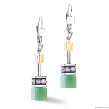 Серьги Coeur de Lion, Multicolour Pastel Silver, 2838/20-1580 Серьги Coeur de Lion, Multicolour Pastel Silver, 2838/20-1580