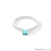 Кольцо Coeur de Lion, Aqua-Silver 18 мм 0501/40-2017 56