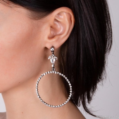 Серьги Moon Paris, Lorian, с кристаллами, ML-23.03-047 хрустальный Серьги Moon Paris, Lorian, с кристаллами, ML-23.03-047 хрустальный