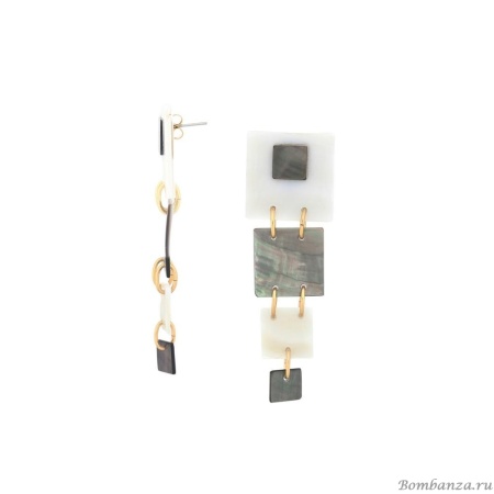 Серьги Nature Bijoux, Capablanca, с перламутром, NB24.2-12-79780 серый Серьги Nature Bijoux, Capablanca, с перламутром, NB24.2-12-79780 серый