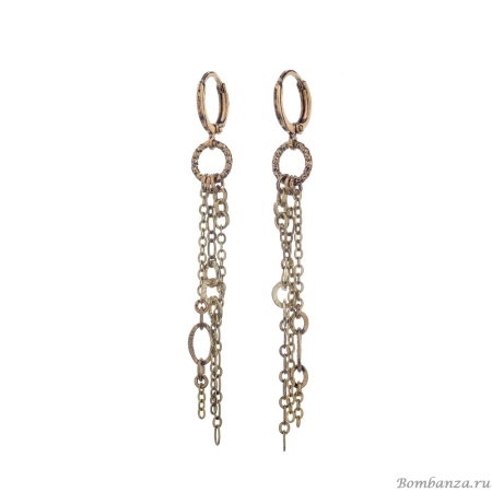 Серьги Lanzerotti, Elisir, цепи-подвески, LZ-25.10-309 золотистый