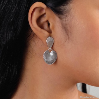 Серьги Ori Tao, Palmspring, с пальмовым листом, OT24.2-12-32031 серебристый