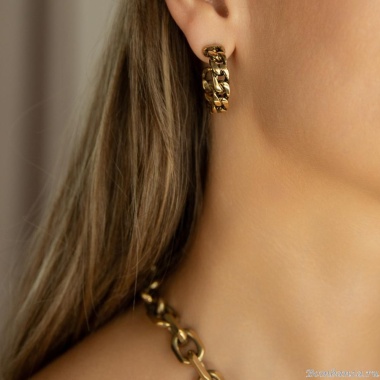 Серьги Thot Gioielli, полукольца, TG25.1-ORV69 золотистый