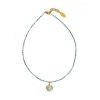 Колье Lanzerotti, Marino, магнезит, жемчуг, шпинель, кристаллы, LZ-25.06-166 голубой