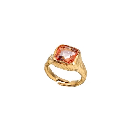 Кольцо Estrosia, разъемное, с кристаллом морганит, ES-ANW26-9A персиковый