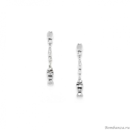 Серьги Ori Tao, Silver Beads, с подвесками из бусин, OT21.2-12-30085 (серебристый)