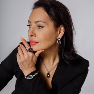 Кольцо Qudo, TIVOLA UNICA big (S/P) Crystal silver night 60, 687532 Кольцо Qudo, TIVOLA UNICA big (S/P) Crystal silver night 60, 687532