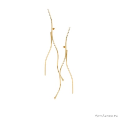 Серьги Katerina Vassou, Willow, изогнутые стержни, KV23-306566G золотистый Серьги Katerina Vassou, Willow, изогнутые стержни, KV23-306566G золотистый