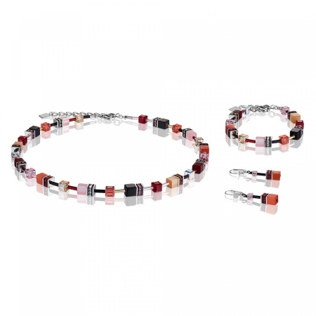 Колье Coeur de Lion GeoCUBE Red-rose-beige, 2838/10-0326. Германия