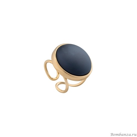 Кольцо Possebon, Pearl Black Agate 16.5 мм K0948.4 BW/G