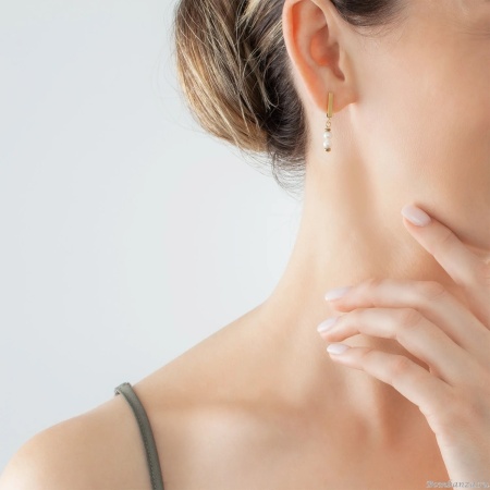 Пусеты Coeur de Lion, Pearls White-Gold, 1120/21-1416, пресноводный жемчуг Пусеты Coeur de Lion, Pearls White-Gold, 1120/21-1416, пресноводный жемчуг. Германия